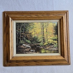Ann Klaus Oil Painting „Golden Autumn Wood“ Western New York Artist 1933-1991