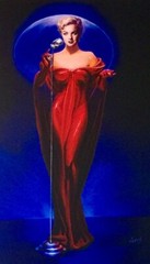 BLUE MOON – MARILYN MONROE as Glamour PinUp Torch Singer by Daniel Vancas Pin-Up