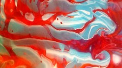 FLUID ACRYLIC POUR ABSTRACT PAINTING – ORIGINAL ART 8 x 8 Inch Cradled Wood