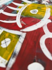 Original Abstract Acrylic Painting (3 of 3 Series) – 12×9″ Mixed Media Paper