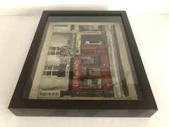 Cafe Des Amis by Chiu Tak Hak 3D Framed Resin Plaque 11.5″ x `14″