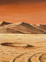 Large Space Painting Craft Vintage Technology Nasa Artist Illustration Listed