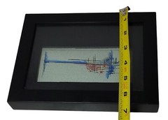 Signed T Matthews Framed Watercolor Original on Charcoal Paper France SEE