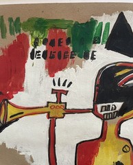 2 X Jean Michel Basquiat Original Painting Drawings Graffiti Street Art NYC F67