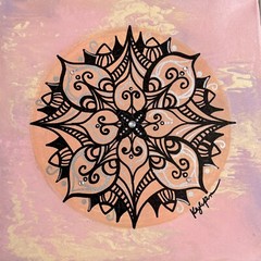 Original Kayla Braden “Everlasting” Acrylic Mandala Painting on Canvas 🤍