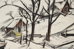 Karl Schropp 1899-1978 Heidelberg / Large Watercolour & Charcoal „Schonach“ Black Forest