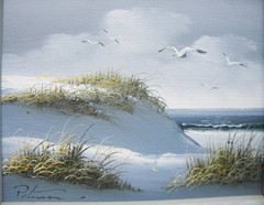 2 Original oil seascapes, beach house decoration.