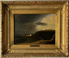 PIERRE LOUIS DE LA RIVE 18TH CENTURY LANDSCAPE OIL PAINTING OLD SWITZERLAND 1800