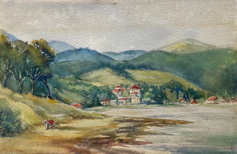J. THOMPSON BRITISH WC „AUSTRIAN LAKE SCENE“ 1970