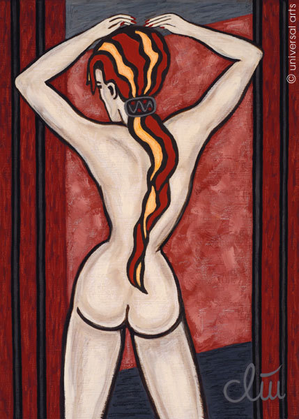 JACQUELINE DITT – back nude female 2006 painting erotic nude pictures picture