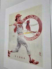 TED SIMMONS HOF St Louis Cardinals LIMITED EDITION original fine art PRINT mlb