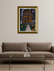 Digital download Painting Original „Halloween House“ In 4 different sizes