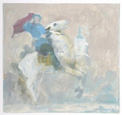 Anatoli Dovzhenko (1932-1991) „Revolutionary rider“, tempera, 1960s (1)