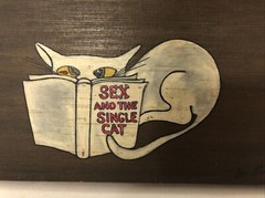 Lou Stuart pop art original paint/wood Hand painted Picture Painting Cat Cats
