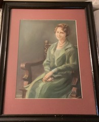 Vintage Pastel Painting Portrait 1930s