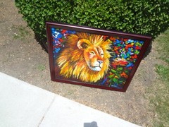 Leonid Afremov Original Oil….1955-20??…..Florida,Mexico & Isreal…LION KING