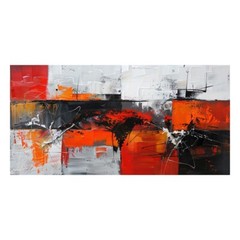Red Handpainted Abstract Oil Paintings On Canvas Wall Art Picture Home Decor