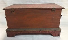 Signed David Ellinger Folk Art Miniature Chest Hand Painted, RARE
