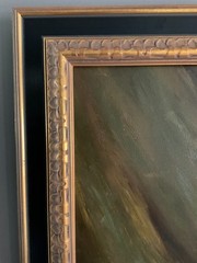 Portrait of a Boy with Jack Russell Dog Oil Painting on Canvas Old Master Style