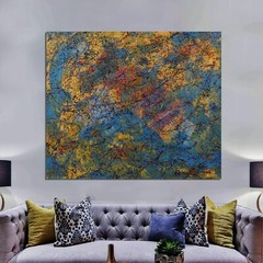 Jackson Pollock style Professional￼ Artist Canvas￼ painting￼ 72”X60”Abstract,6ft