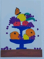G.A.Titan Impressionism Painting Whimsical Fruit Still Life Expressionism Aceo