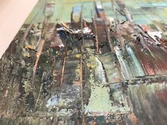 Enrico Zablan ARTIST impasto PAINTING VINTAGE MID CENTURY MODERN ERA