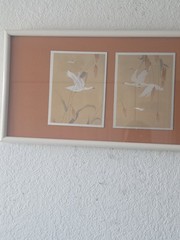 Painted diptych in the *shin-hanga* style, artist’s seal and signature /25″W