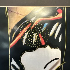 PAULA MAE GREEN Japanese Geisha Girl SIGNED Artist Enhanced, framed 17”x11”