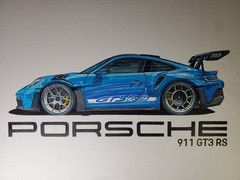 Original Painting. Super Car, Race Car, Sport Car, Porsche 911 GT3 RS. Framed