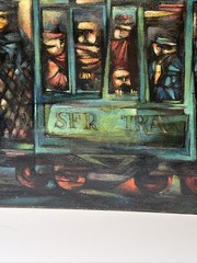 VINTAGE CUBIST PAINTING MODERNIST LARGE FIGURES PEOPLE GLOVNA WPA REGIONALISM