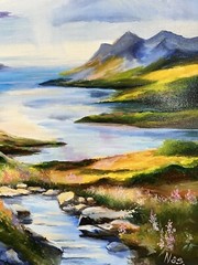 Mountain Original painting oil,18×24 in, Birthday Gift, Handmade Decor,Home Gift