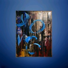 Broken love Abstract Painting Acrylic on Canvas Signed Wall Decor Ready To Hang