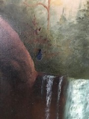Snoqualmie Falls oil on canvas 1890’s ? 28 x 42 inches