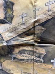 Religious “Stairway to Heaven” Painting on Fabric – Vintage Christian Artwork