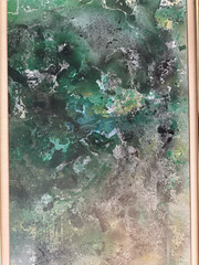 Richard Hoel Art Painting ‚Non Objective Abstract‘ 36″ X 22″ Framed Vintage