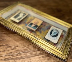 Roscoe Arbuckle Buster Keaton Ben Turpin Original Art Mixed Media Strip Card Art