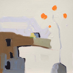 Small Modern Landscape Original Oil Painting Surreal 8×8 Aldo Cherres Art