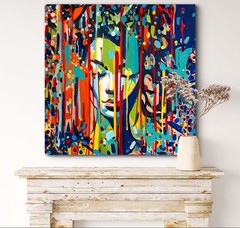 ORIGINAL Acrylic Picture Painting XXL Woman Abstract Painting Art Modern Portrait