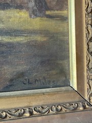 COURTNEY LUTHER MILES ANTIQUE CALIFORNIA PLEIN AIR LANDSCAPE OIL PAINTING OLD