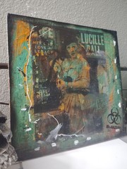 Lucille Ball Painting Print On Wood Canvas 12 x 12 Wall Art Industrial