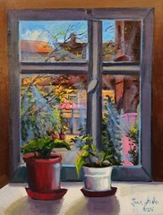 Original Oil Painting on canvas „My window „,60cmx80cm,Signed