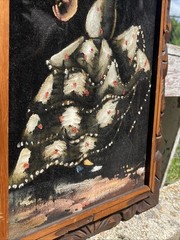 VTG 1970s Black Velvet Spanish Woman Dancer Painting Mexico Flamenco