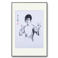 Artwork Chinese Kung Fu Bruce Lee Hand Painted Brush ink watercolor painting
