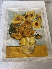 Sunflowers Painting by Vincent van Gogh Art Canvas 21” X 27”