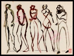 #16 Modern Art Figure Series ORIGINAL OIL PAINTING Bohemian Urban Beatnik SIGNED