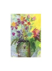 ACEO By Kenna Original Painting Vase Mixed Media Collector Card 2.5” X 3.5” ATC