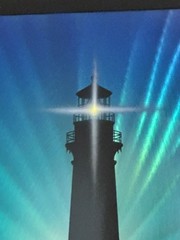 Chris DeRubeis „The Lighthouse“ Mixed Media On Aluminum, Framed, COA