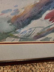 Watercolor Painting Richard E. Williams Artist „The Nest“ Signed Numbered