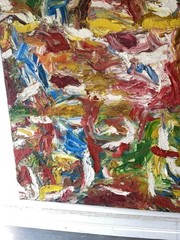 Original Oil Painting Heavy Textured 28×22” Unsigned Barbara J Koivisto SoHo NYC