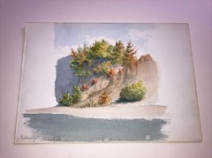 4 Antique American School Watercolor Mississippi River Landscape Minneapolis